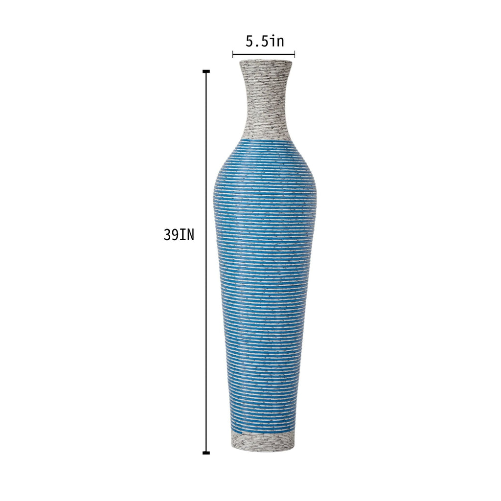 Classic And Neat Floor Vase with High Independent Stand - Multiple Colors