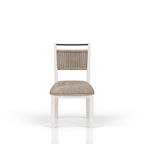 Rope Back Dining Chair with Solid Wood Frame - Beige / Carmel
