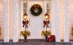 2 Pack Pre-Lit Christmas Lamp Post Decor