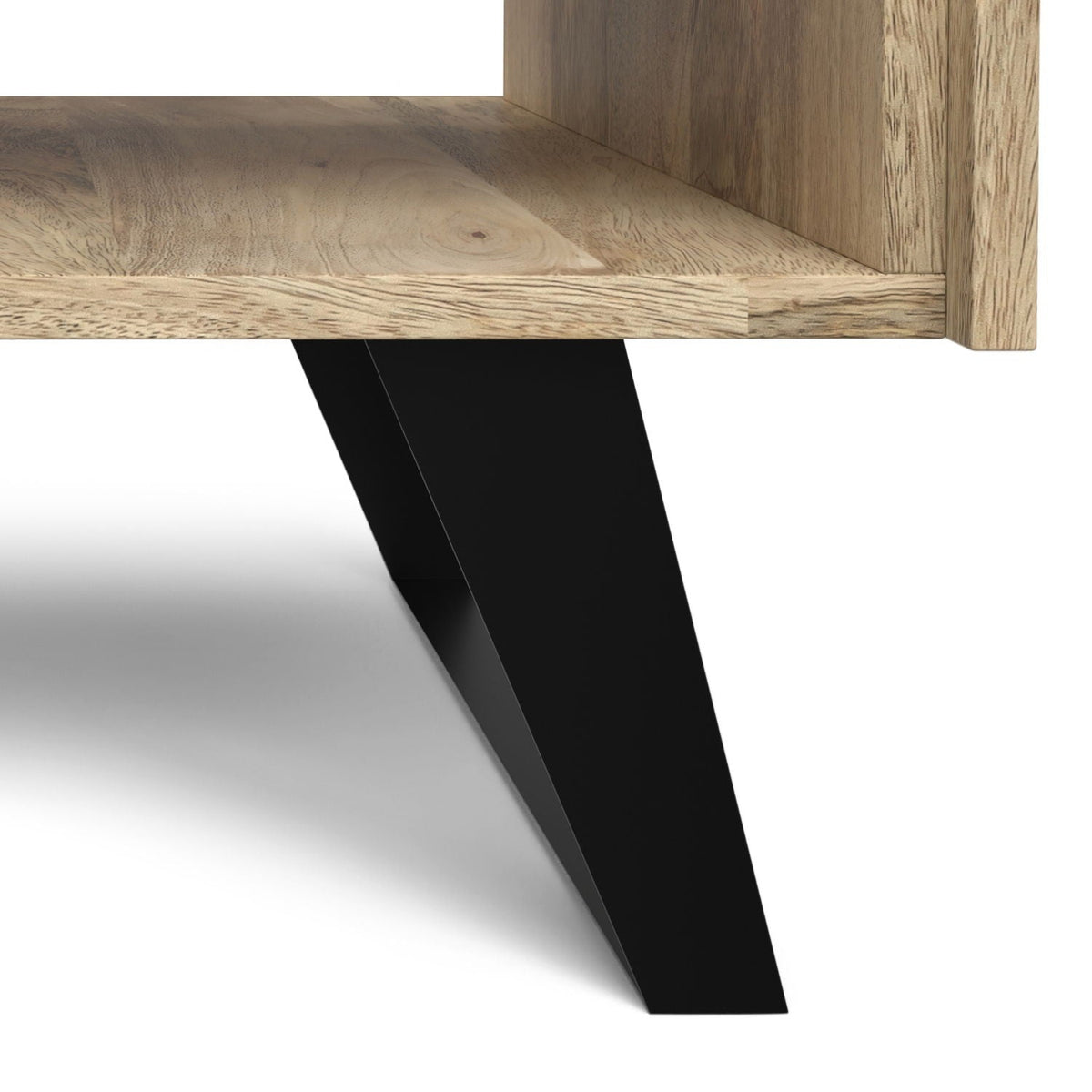 Handcrafted Acacia End Table with 1 Drawer - Light Brown, Dark Gray, or Dark Brown