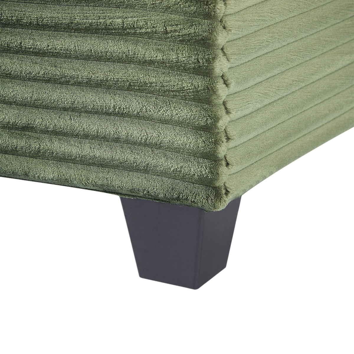 U-Shaped Upholstered Sectional Sofa with Movable Ottoman