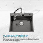 Stainless Steel Kitchen Sink with Single Bowl Undermount - Satin Finish