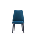 Kara Dining Chair Set of 2 with Solid Beech Wood Frame – Blue or Gray
