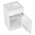 Bathroom Vanity with Sink and Adjustable Shelf - Multiple Colors