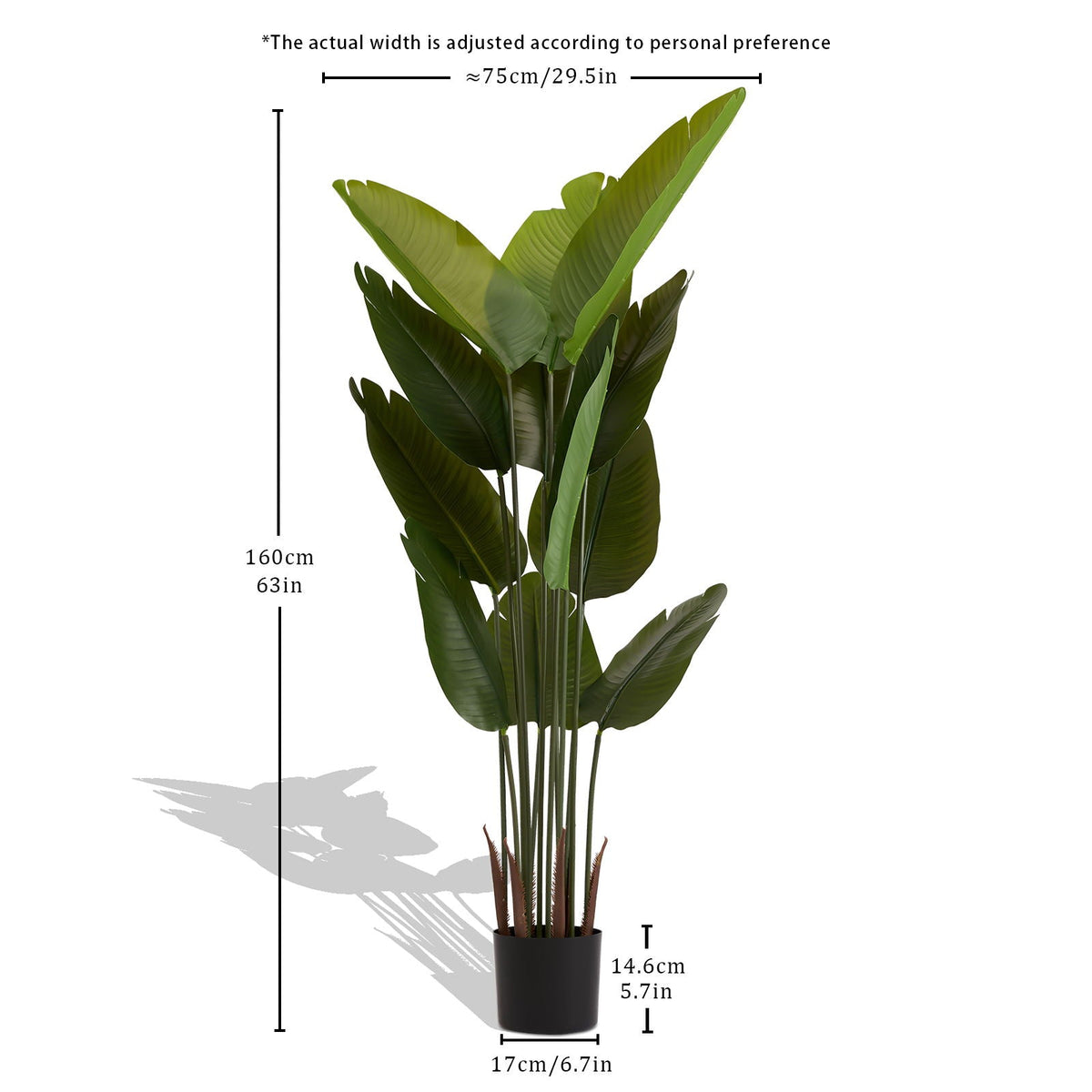 Artificial Plant Set of 2 with Durable Plastic Construction - Green