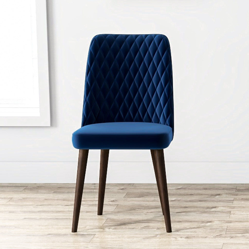 Mid-Century Modern Dining Chair Set of 2 with Upholstered Seat - Multiple Colors