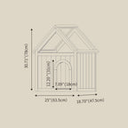 Indoor Cat House with Clear Roof - Mint / White