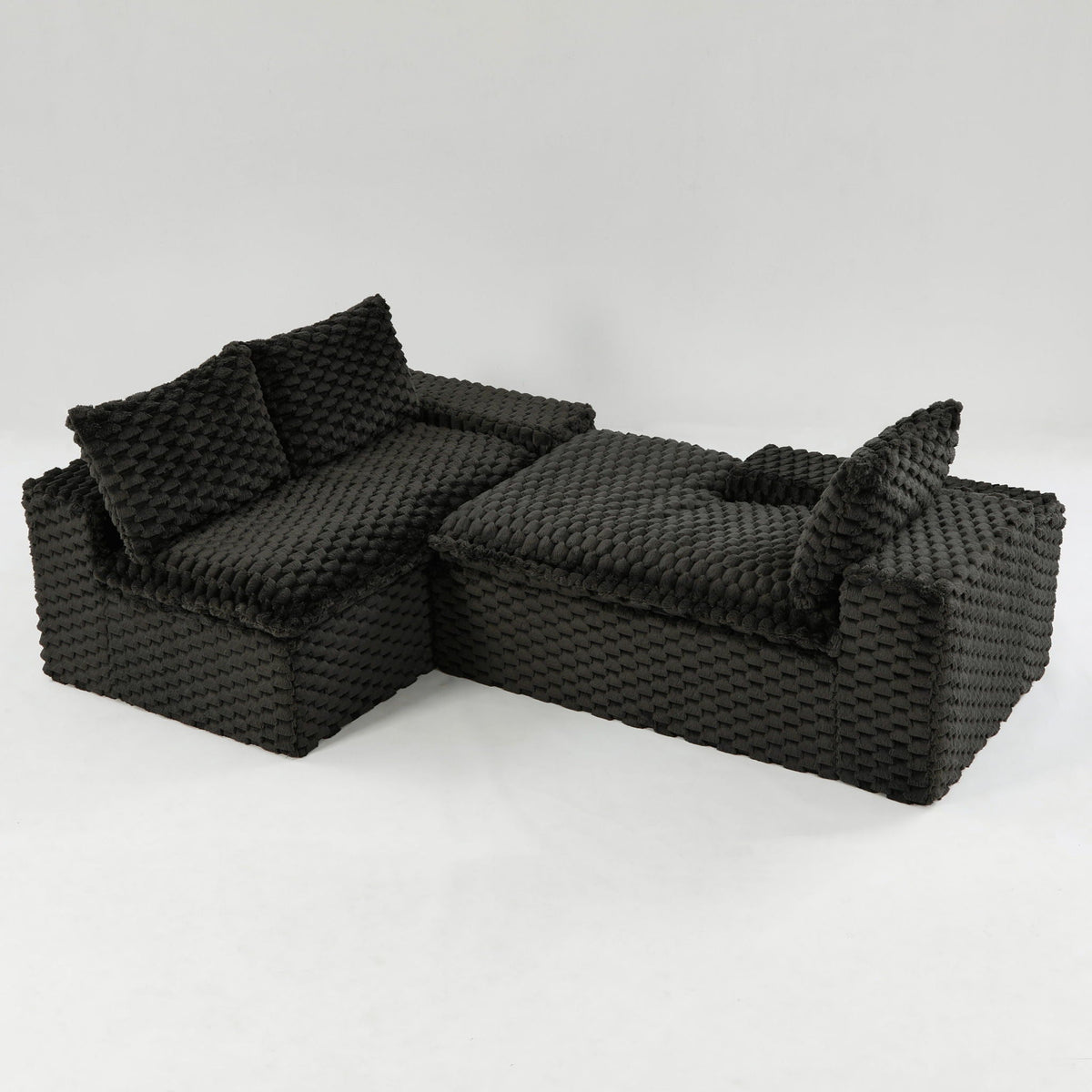 Convertible Modular Sectional Sofa with Twin Seat and Chaise - Multiple Colors