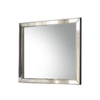 Voeville II Silver Wall Mirror with Wood Frame - Pearl Silver