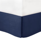 Navy 12 Piece Comforter Set with Cotton Bed Sheets - Queen, Paisley Jacquard