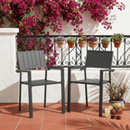 Modern Metal Side Chair Set with Ergonomic Support - Set of 2