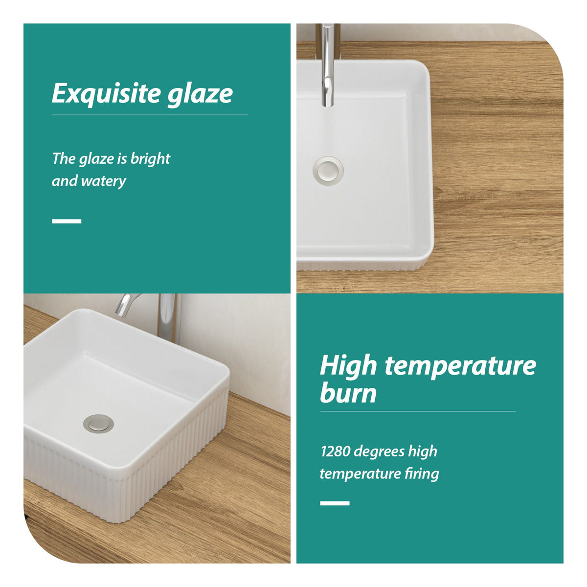 Modern Ceramic Vessel Bathroom Sink with Stain Resistance - White