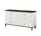 Carena Dresser with Jewelry Tray and Ample Storage - White / Walnut