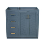 Retro Style Bathroom Vanity with Soft Closing Doors - Multiple Colors