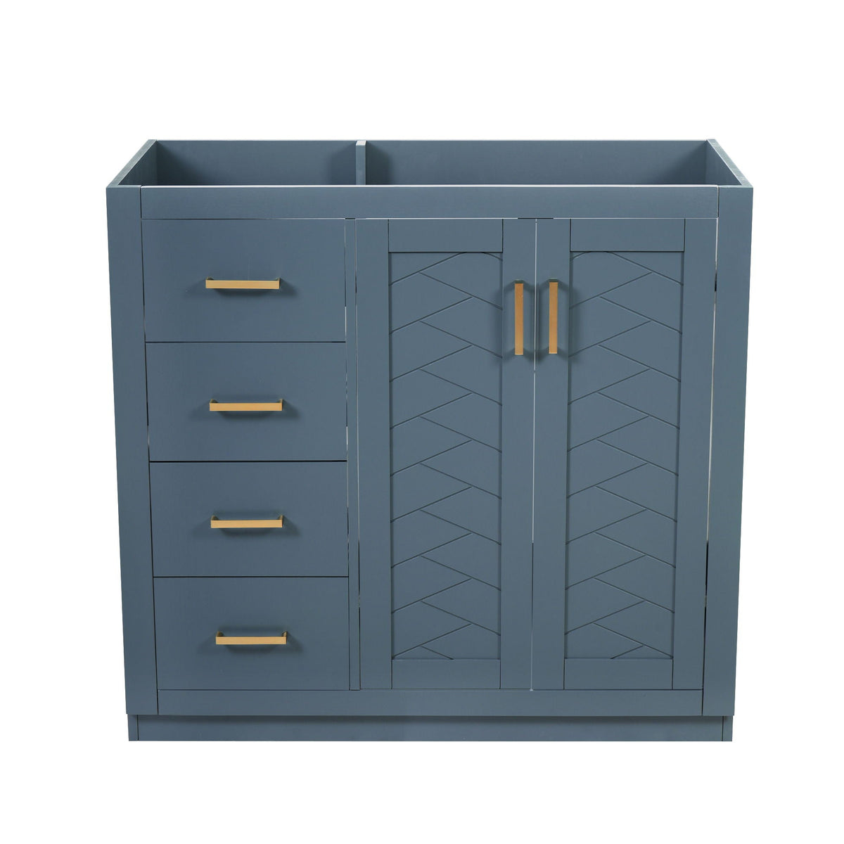 Retro Style Bathroom Vanity with Soft Closing Doors - Multiple Colors