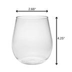BPA-Free Plastic Bar Glasses Set of 4 with Unbreakable Strength - Clear