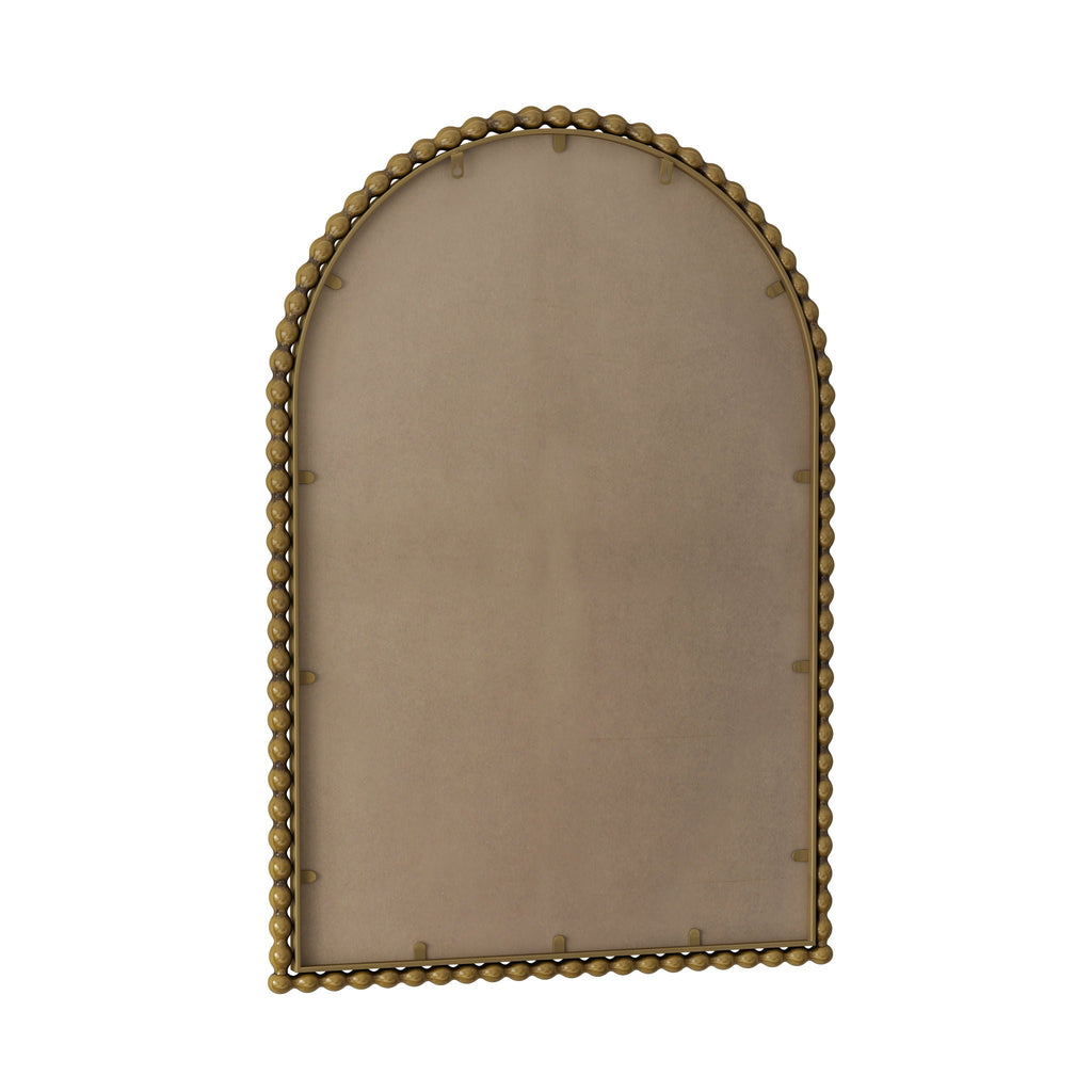 Vintage Iron Art Arch Mirror with Table & Wall Display Options - Gold or Pearl Silver