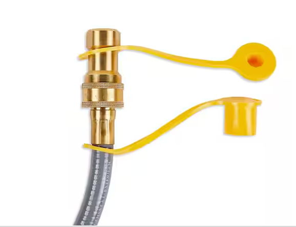 Medium Gray Gas Conversion Kit with Quick Connect Hose for Fire Pits