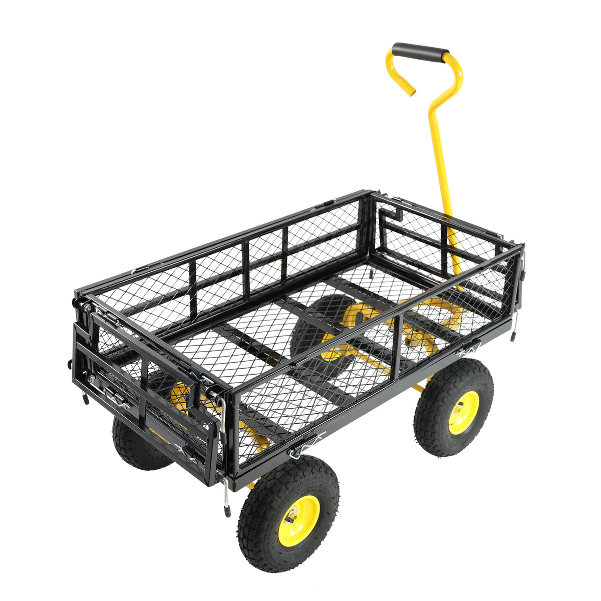 Outdoor Wagon Cart with Metal Frame - Green