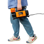 Heavy Duty 12V Air Compressor with Pressure Gauge – Black / Orange