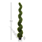 Artificial Outdoor UV Resistant Boxwood Topiary Spiral Tree - Green