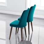 Mid-Century Modern Dining Chair Set of 2 with Upholstered Seat - Multiple Colors