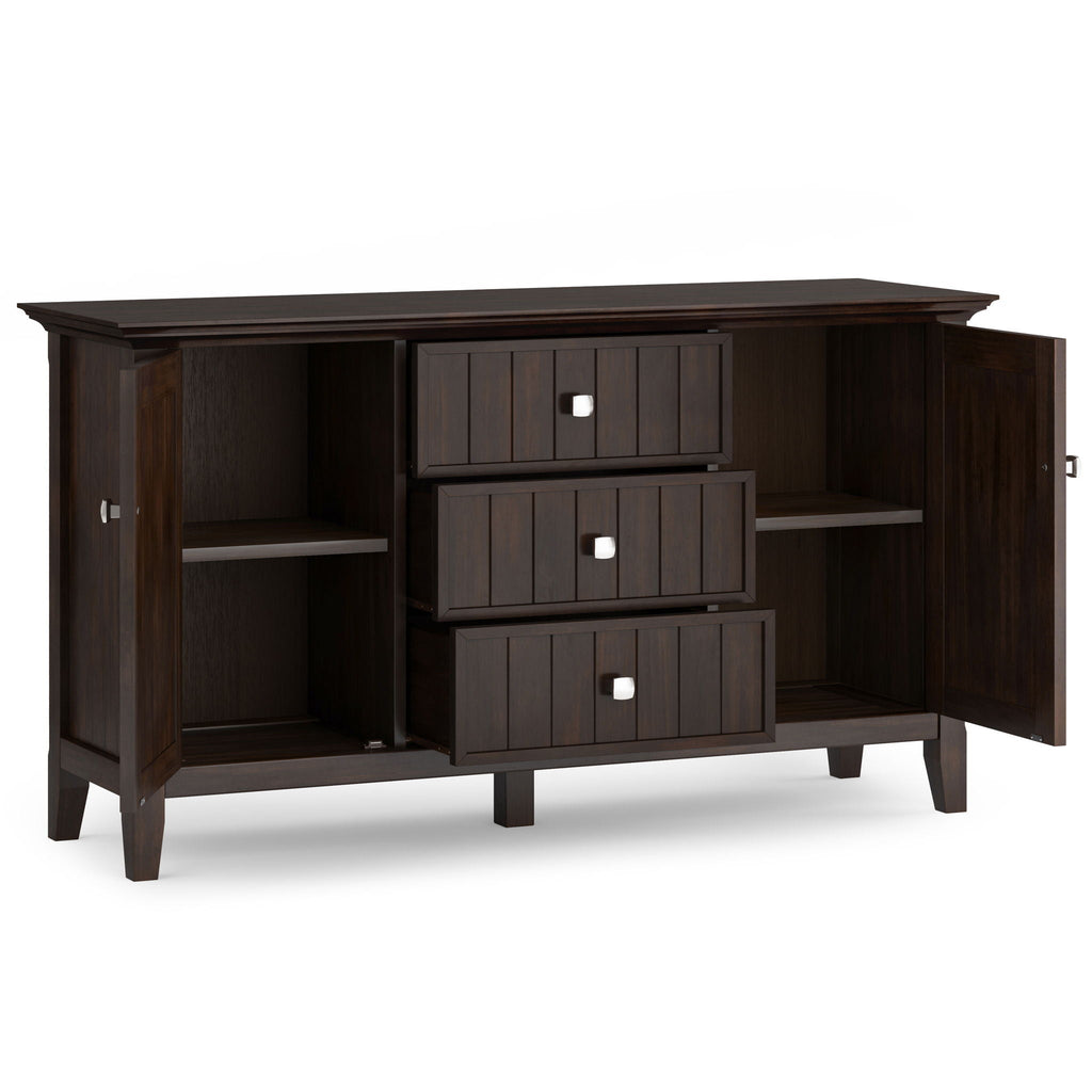 Bedford Sideboard Buffet with Ample Storage - Dark Tobacco Brown