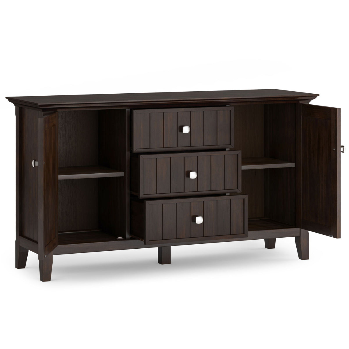 Bedford Sideboard Buffet with Ample Storage - Dark Tobacco Brown