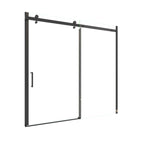 Mod Semi-Frameless Sliding Bathtub Door in Matte Black