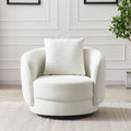 Boucle Lounge Chair with Solid Wood Frame - Beige or Yellow