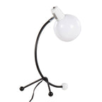 Black and White Contemporary Task Lamp with Adjustable Neck