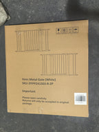 Adjustable 2 Pack Baby Gate with Double Safety Lock - White