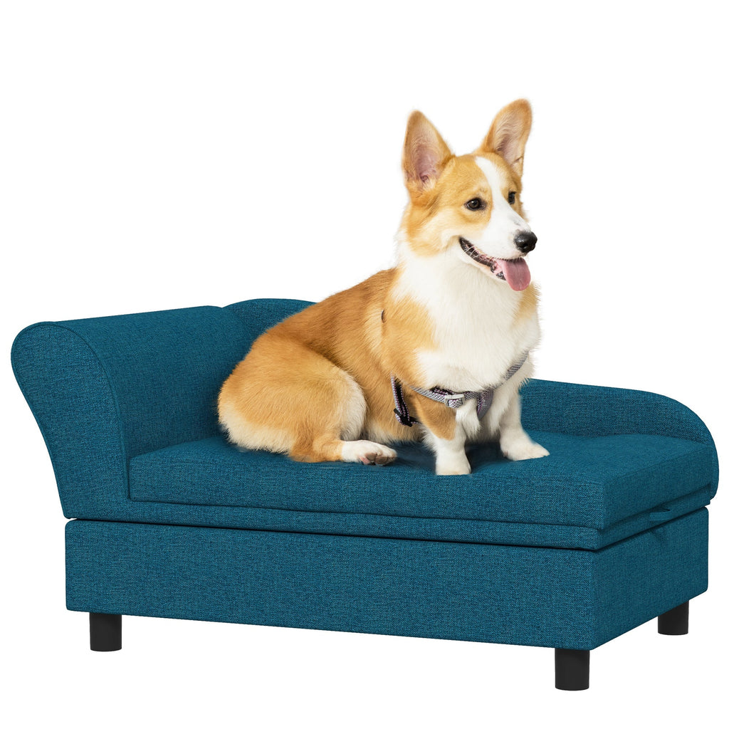 Elevated Pet Sofa Bed with Storage - Small & Medium Dogs