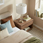 Echo - Table Lamp With On/Off Switch Clear Body Base - Clear / Silver / White