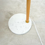 Tall Corner Floor Lamp with Foot Switch - White