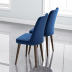 Mid-Century Modern Dining Chair Set of 2 with Upholstered Seat - Multiple Colors