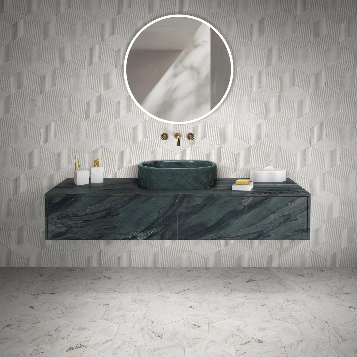 Semi Polished Bathroom Vessel Sink
