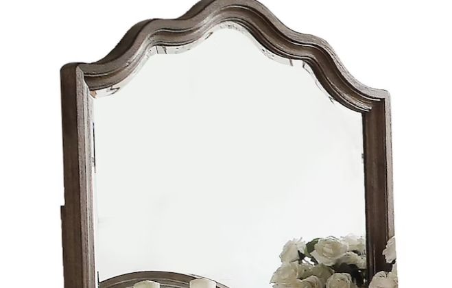 Weathered Mirror with Beveled Edge - Oak