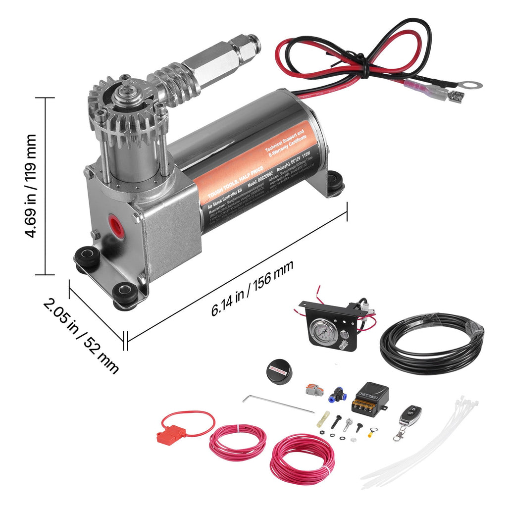 Air Shock Controller Kit 12V 100PSI for Air Suspension Systems