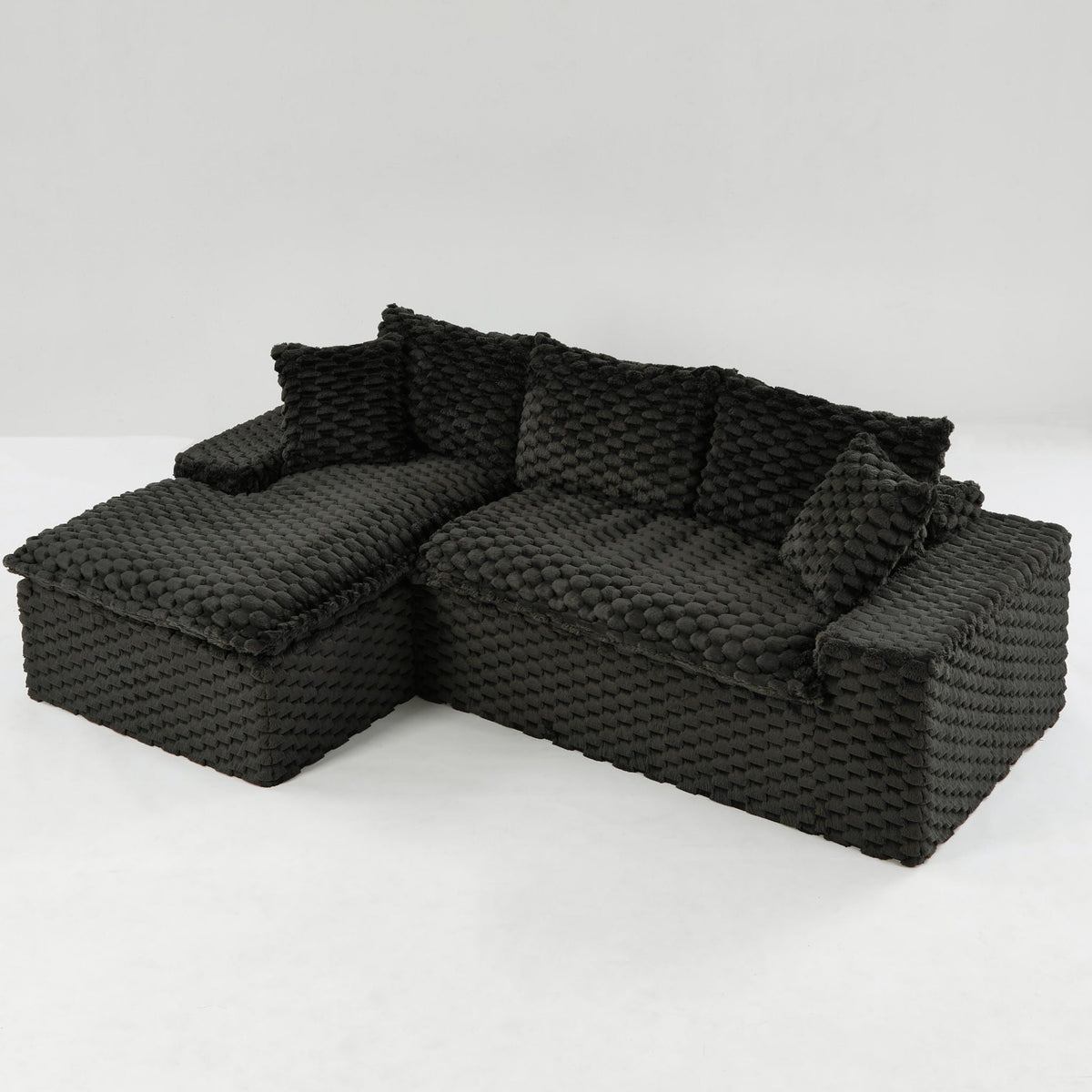 Convertible Modular Sectional Sofa with Twin Seat and Chaise - Multiple Colors