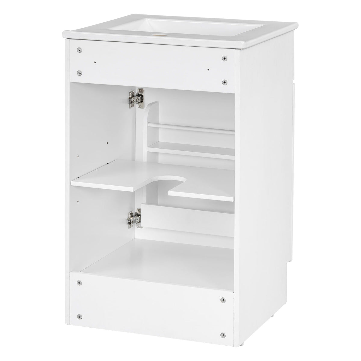 Bathroom Vanity with Sink and Adjustable Shelf - Multiple Colors