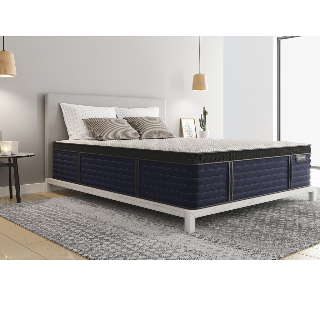 King Size Latex Hybrid Mattress with Euro-Top - Medium Feel