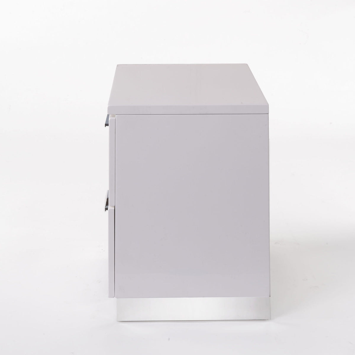 White Wood Nightstand with Storage Drawers - Lorimar