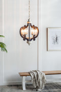 Wood Chandelier 6 Light Farmhouse Pendant Lighting