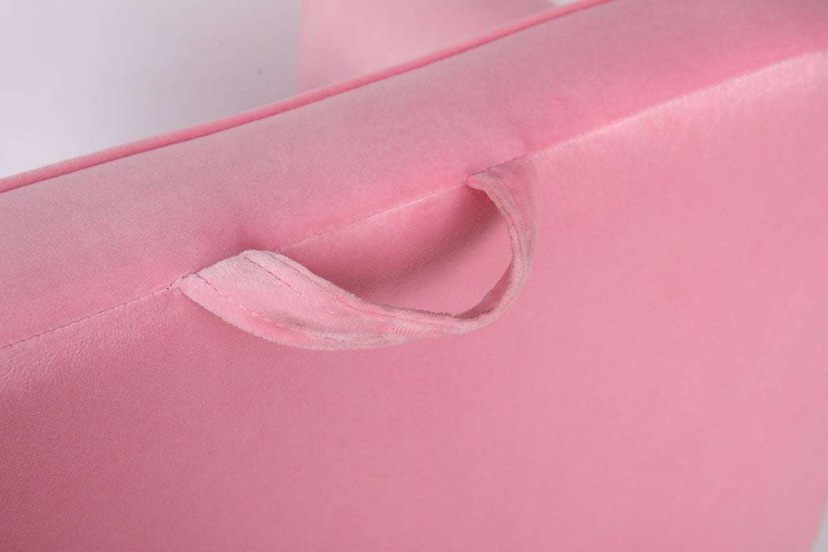 Durable Design Kids Club Sofa with Soft Fabric - Pink or Gray