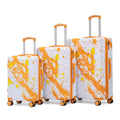 3-Piece Hard Case Luggage Set with Spinner Wheels - Orange