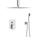 Modern Dual Shower Head System with 16" Ceiling Mount - Multiple Finishes