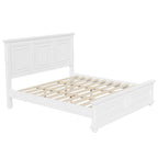 Pinewood Vintage Tall Headboard King Bed Frame with Classic Details - White