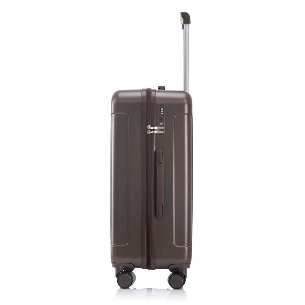 3 Piece ABS Spinner Wheel Luggage Set with Spinner Wheels - Brown