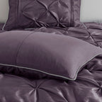 7 Piece Tufted Comforter Set - Plum California King